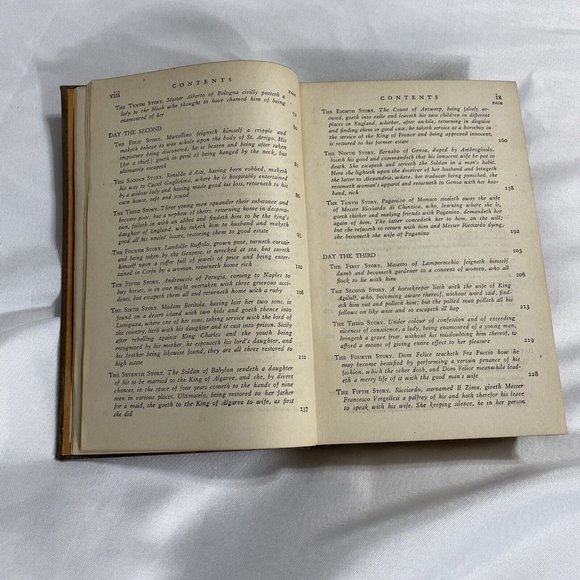 The Decameron Giovanni Boccaccio Translated Cloth Book Modern Vintage 1930’s - Picture 9 of 12